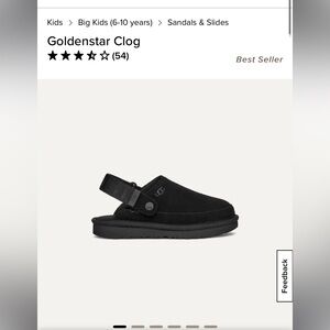 UGG Goldenstar Clog - Black Kids